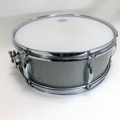 Vintage Del-Rey Plywood Snare Drum '60s Silver Sparkle image 4
