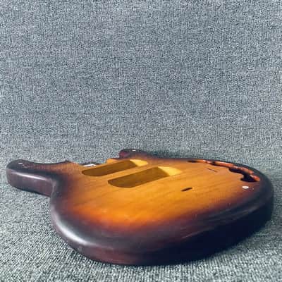Cherry Burst 5 String StingRay Bass Basswood Body with Tiger Maple Top image 5