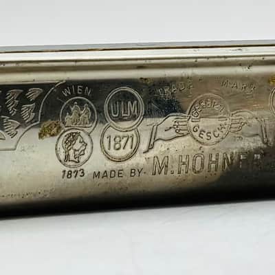Lot of 2 Hohner Vintage Tremelo/Goliath Harmonicas - Chrome image 12
