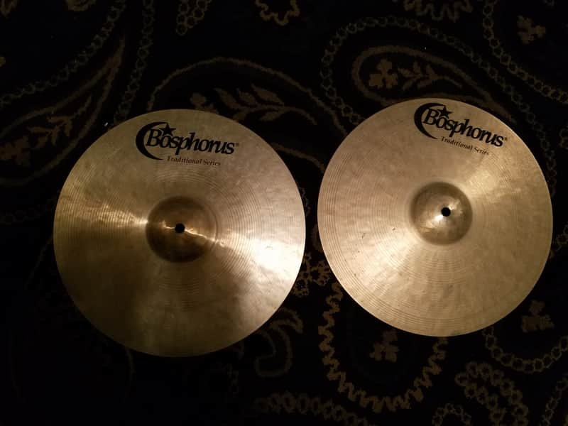 Bosphorus 14" Traditional Series Dark Hi-Hat Cymbals (Pair) image 1