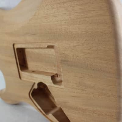 Unfinished Mahogany HxS guitar body - fits Fender Strat Stratocaster neck Floyd Rose J1342 image 5