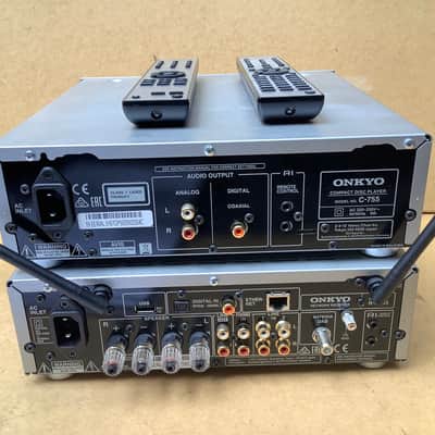 Onkyo C 755 and R-N855 R N 855 / compact disc player and network receiver amplifier / complete set with remotes image 9