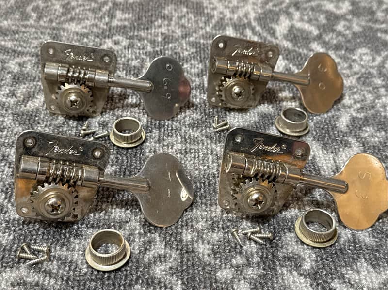 Late 60s Fender Precision Original Set of Nickel Tuners image 1