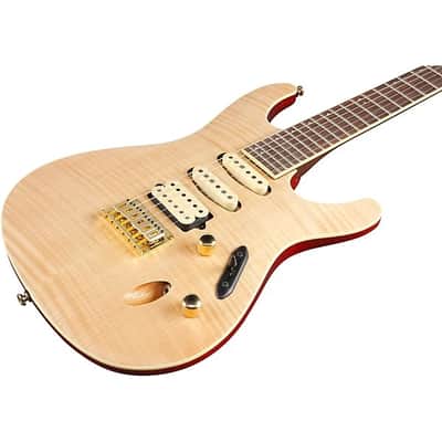 Ibanez S Series S770PB Electric Guitar - Poplar Burl Natural Flat