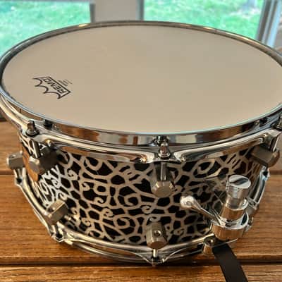 Honest Abe Instruments 3mm Aluminum Shell Custom Snare Drum 6.5x14 - 2025 Paisley-Esque Lacquer finish image 10
