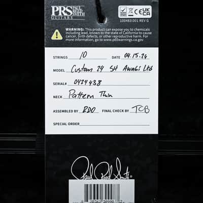 PRS Custom 24 Semi-Hollow w/ Artist Grade Flame Maple Top & Awabi Birds- Faded Indigo 2026 (0424438) image 16