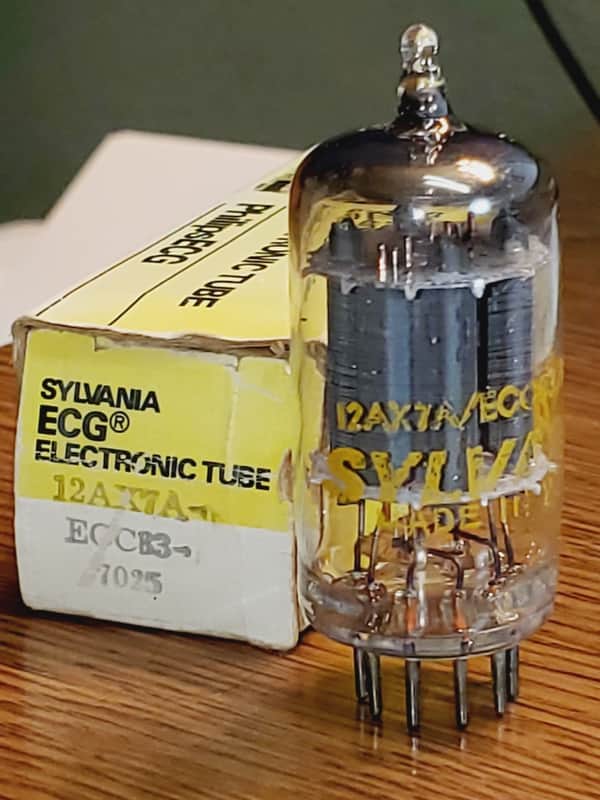 7025/12AX7A NOS/NIB Sylvania Tall Plate MaxiPreamp2/TV7 tested (1) tube lot image 1