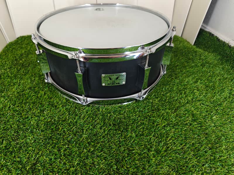 ⚡Pork Pie Little Squealer 14"X6" Steel Snare Drum - Flat Black⚡ image 1