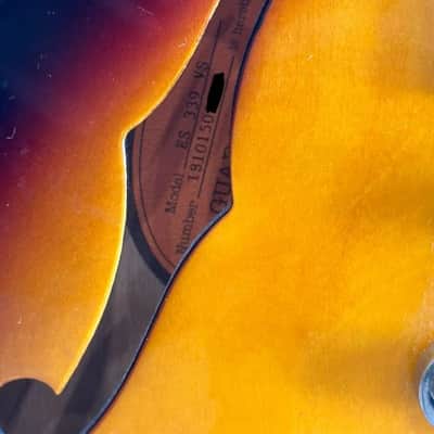 Epiphone ES-339 Semi-Hollow Electric Guitar Vintage Sunburst image 4