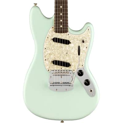 Fender Mustang w/ Fender Hard Case | Satin Sonic Blue  | American Performer Series image 1