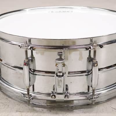 Pearl 5.5x14" Chrome 8 Lug Steel Shell Snare Drum image 3
