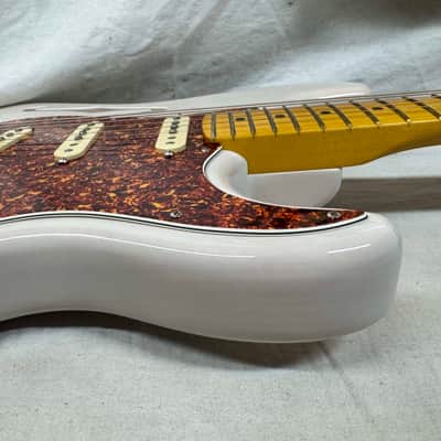 Fender USA Parts Stratocaster Guitar - Deep C shape American Professional II neck on American Professional Thinline Body - White Blonde / Fender neck image 14