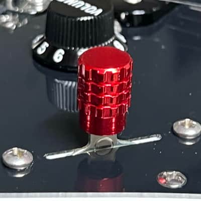 Kinnatone RED Bruno Grenade knurled Aluminum 3 or 5 way Blade style Switch Tip. For Strat or Tele image 1