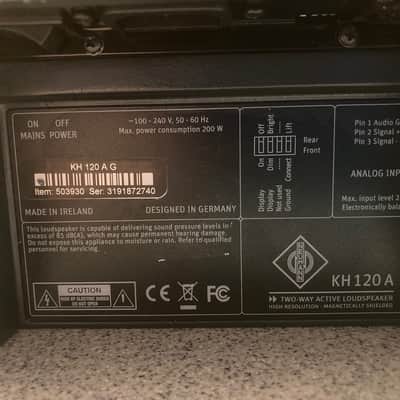 Neuman KH-120A Nearfield Monitors-MATCHED PAIR with CONSECUTIVE SERIAL # - Near Mint Condition image 2