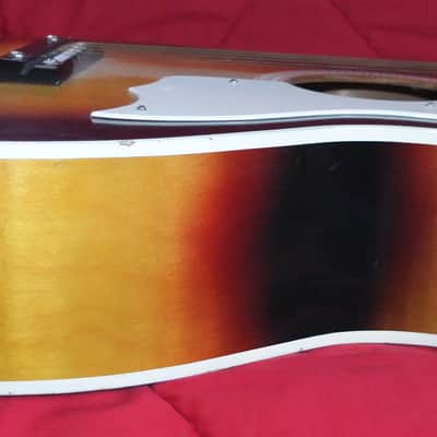 Vintage Silvertone Model 319 Acoustic 1960's Tobacco Sunburst Parlor Guitar image 7