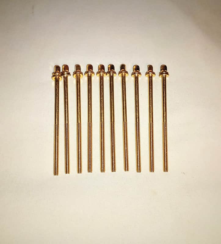 UNMARKED BRASS 4" PLATED TENSION RODS LOT OF 10 RODS-FREE SHIP TO C-USA! image 1