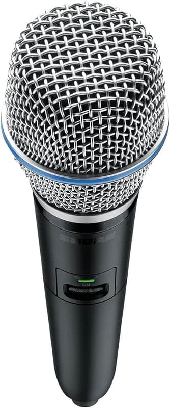 Shure GLXD2+/B87A Handheld Wireless Transmitter with BETA 87A Vocal Mic Capsule and SB904 Battery (12-Hour Life) - for use with GLX-D+ Dual Band Wireless Microphone Systems (Receiver Sold Separately) image 1