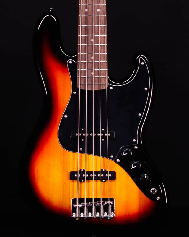 Squier Affinity Series Jazz Bass V, Laurel FB, 3-Color Sunburst image 1