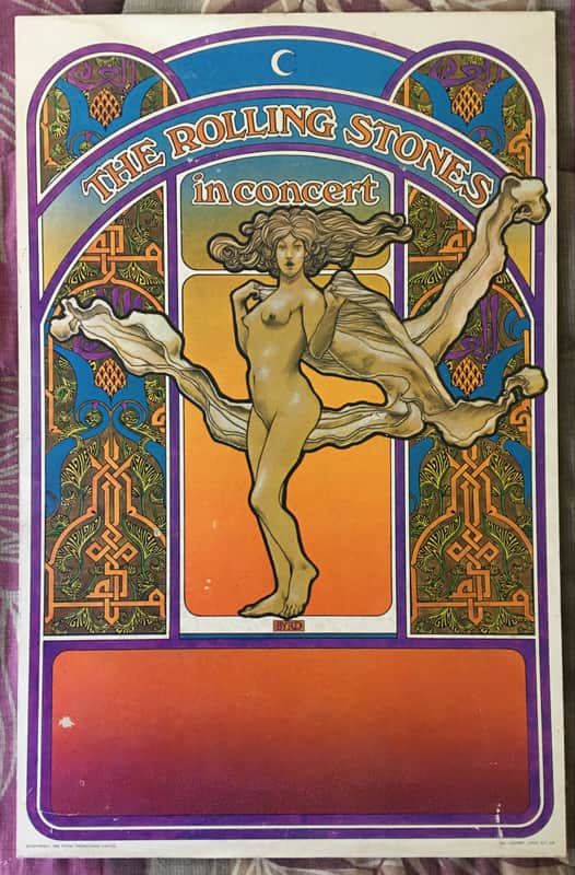 Rolling Stones Poster Bill 1969 - Custom Framed image 1