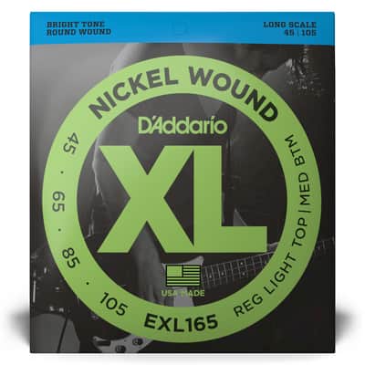 Mint D'Addario EXL165 XL Nickel Wound Custom Light Long Scale Electric Bass Strings (45-105) image 2