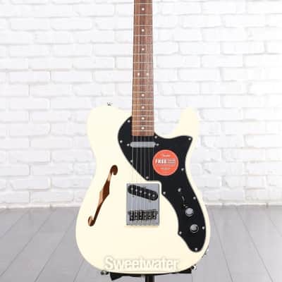 Squier Affinity Series Telecaster Thinline Electric Guitar - Olympic White with Laurel Fingerboard (TeleTLAFOWd4) image 6