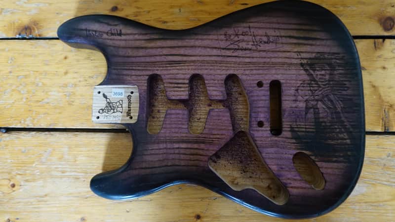 Warmoth Swamp Ash stratocaster body guitar left handed Jimi Hendrix design by Pistols Crown 2021 image 1