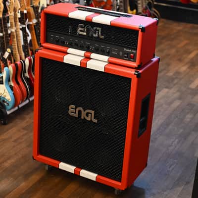 Engl E635-E412XXLB-40th Fireball 100 40th Anniversary 2-Channel 100-Watt Guitar Amp Halfstack from 2023 in Red image 3