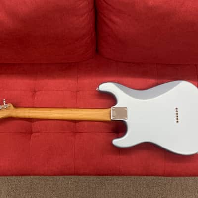Partscaster Double Cut T-Style Guitar with Warmoth Neck and Body - Blue Ice image 11