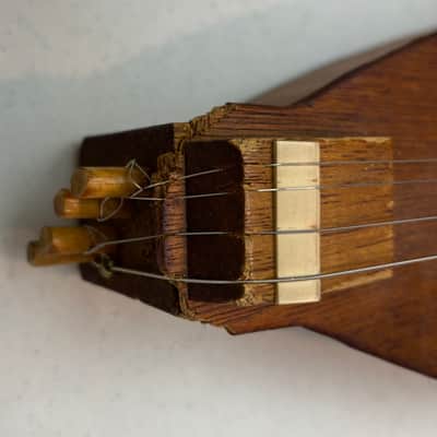 Vintage Appalachian Dulcimer — Solid Wood, 4-String, Fair Condition — Folk String Instrument image 7