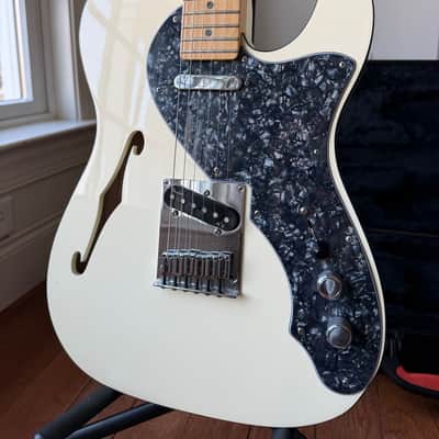 2013 Fender American Deluxe Telecaster Thinline - Olympic White image 3