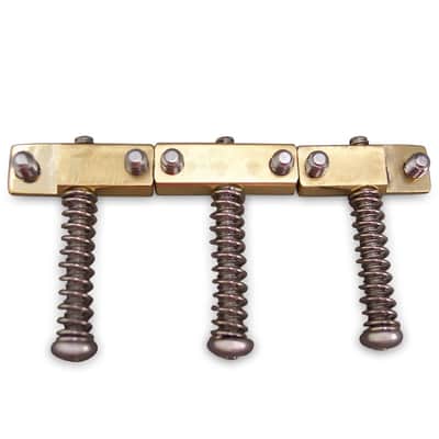 Rutters 1953 Brass Saddles for Tele, Step-Notched, Straight Compensated Brass image 3