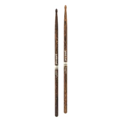 Promark Classic Forward 7A FireGrain Hickory Oval Wood Tip Drumsticks image 2
