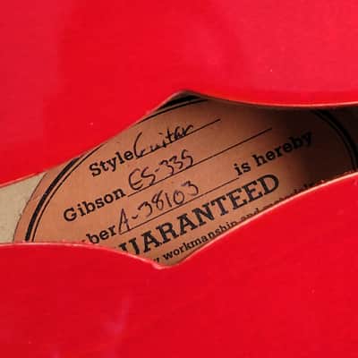 Gibson ES-335 Nashville Custom Shop VOS '63 Reissue 1998 image 22
