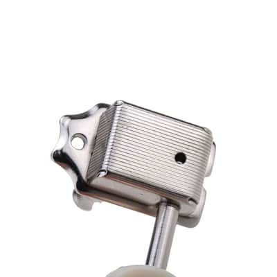 Brio ​Vintage 6-in-Line Guitar Tuners Split Shaft Machine Heads 9mm Bushing. Nickel image 6