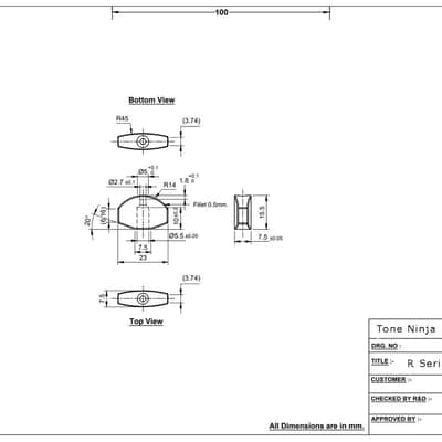 Tone Ninja Genuine Polished Bone Large Tuner Buttons (6) fits Schaller, PRS Phase I/II tuners image 4