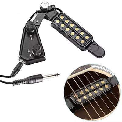 12-Hole Acoustic Guitar Soundhole Pickup with Volume & Tone Control – Easy Installation, No Drilling Required image 2
