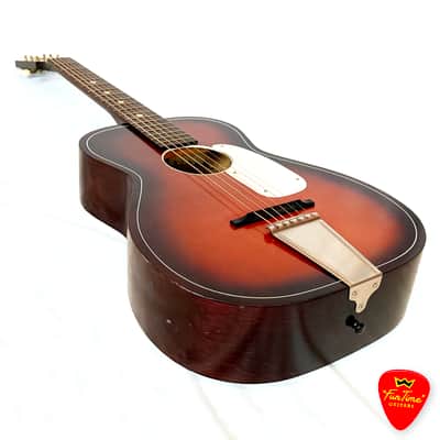 1968 Five Star Harmony-made Parlor Guitar Sunburst Acoustic – “Athena” image 4