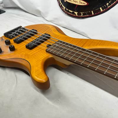 Yamaha TRBX605FM 5-String Electric Bass- Matte Amber image 16