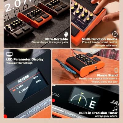 Brand New Joyo JOYO 10W Portable Electric Guitar Amp Multi-Effects Pedal Combo Amplifier 2025 image 2