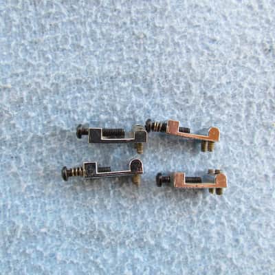Vintage Fender Stratocaster Bridge Saddles Set Of 4 1970's Era Fender Stratocaster Bridge Saddles Part Number 027037 Set Of 4 image 2