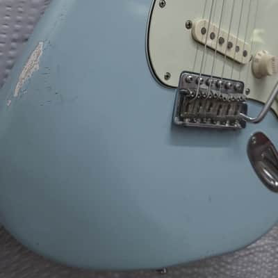 Custom Fender Stratocaster "Nowherecaster" MJT Sonic Blue Relic image 7