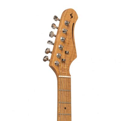 Stagg SET-PLUS NAT Vintage T Series Solid Paulownia Body Bolt-on Maple Neck 6-String Electric Guitar image 6