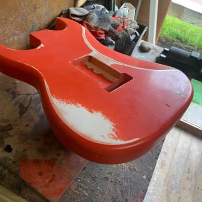 Stratocaster Body, Nitro paint, Fiesta red relic, 100% handcrafted in Italy image 11