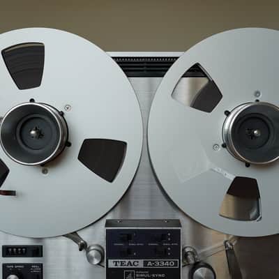 TEAC A-3340S 1/4" 4-Track Reel to Reel Tape Recorder 1970s - Silver image 1