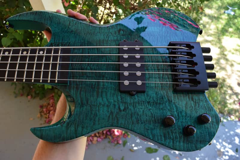 Kiesel Vader Bass 5 string, left handed model , 2017 , flamed top, gorgeous condition and tone image 1