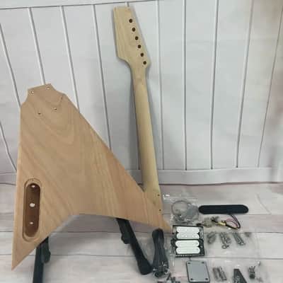 Red Basswood 5 String Bass Body, Maple Neck image 3