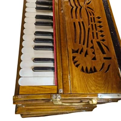 Superbrass Calcutta Fixed Design (non-folding) Professional Teak Wood Harmonium w Palitana Reeds. USA TARIFF INCLUDED image 3