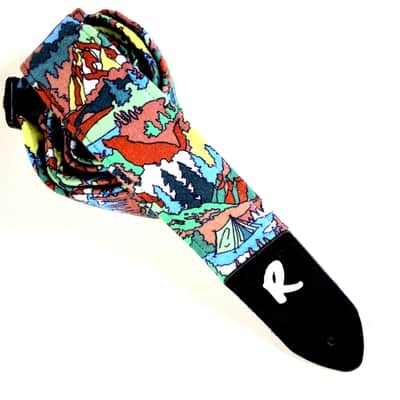 Mountains Guitar Strap-Great Outdoors National Park Tent Guitar Strap -Camping Guitar Strap- Double Padded - Universal Guitar Strap image 4