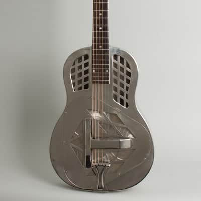 Immagine National  Style 1 Roundneck Resophonic Guitar (1930), ser. #S-229, original black hard shell case. - 1