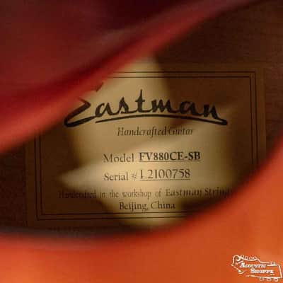 Eastman FV880CE-SB AAA Spruce/Flamed Maple Frank Vignola Signature Sunburst Archtop Guitar w/ Lollar Johnny Smith Pickup #0758 image 14